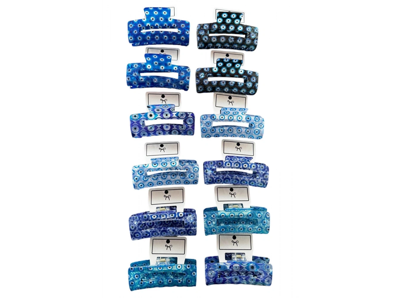 12li Karışık Renk Göz Figürlü Mandal Toka Set