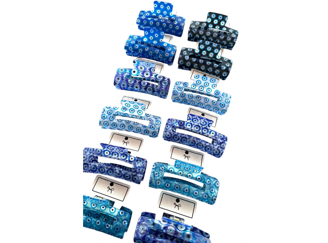 12li Karışık Renk Göz Figürlü Mandal Toka Set