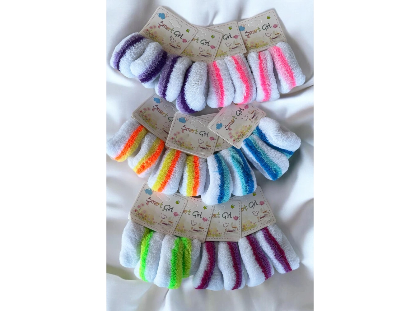 12li Karışık Renk Havlu Toka Set