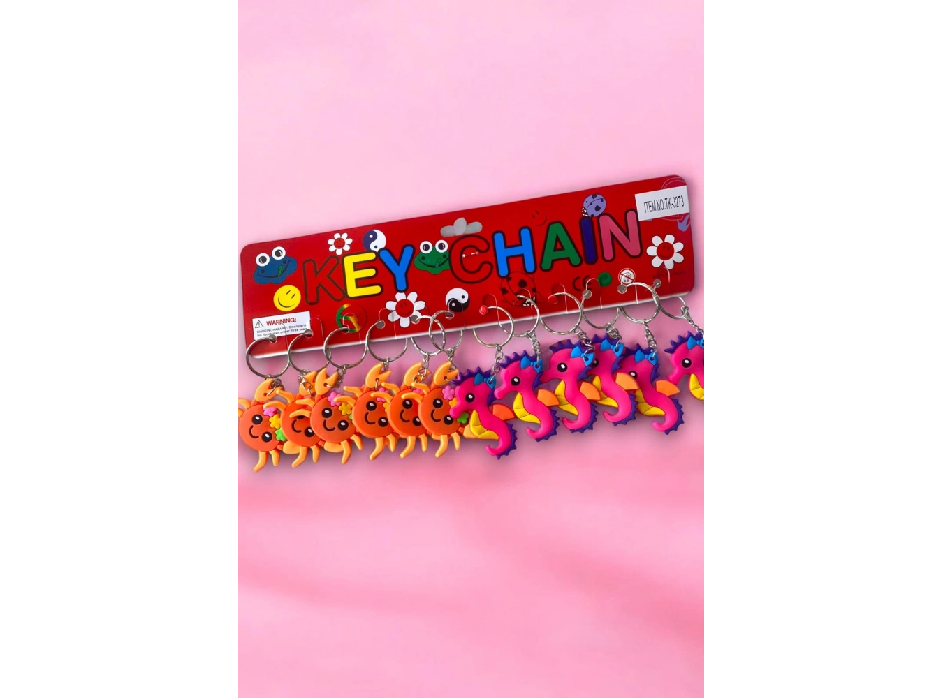 12li Karışık Renk Hayvan Figürlü Anahtarlık Set
