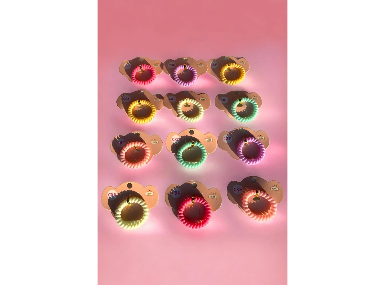 12li  Karışık Renk Helezon Toka Set