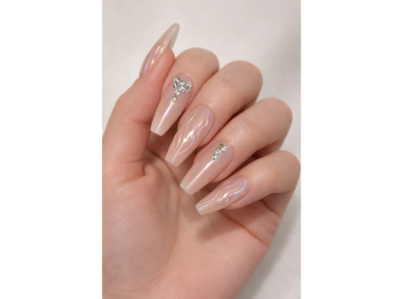 12li Karışık Renk Jel Görünümlü Takma Tırnak (Yapıştırıcılı)