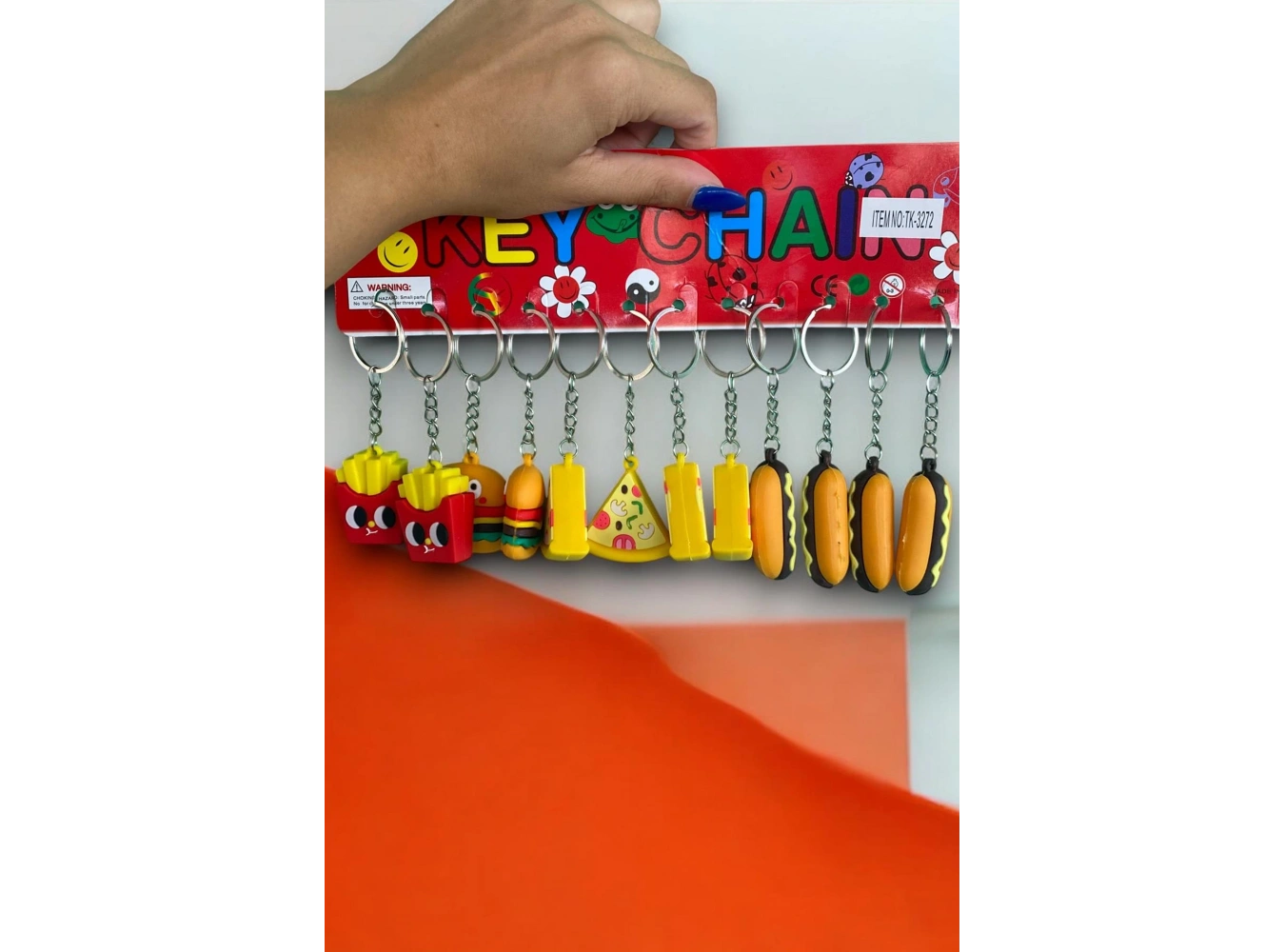 12li Karışık Renk Karışık Figürlü Anahtarlık Set