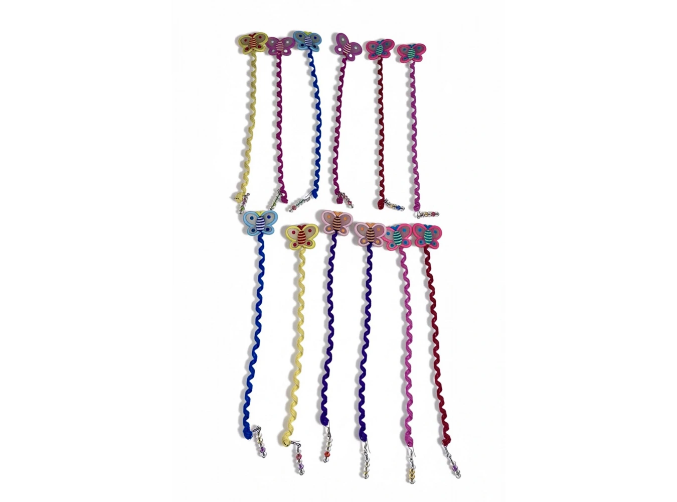 12li Karışık Renk Kelebek Figürlü Çocuk Toka Set