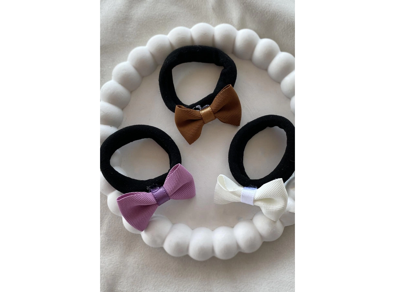 12li Karışık Renk Kurdele Figürlü Lastik Toka Set