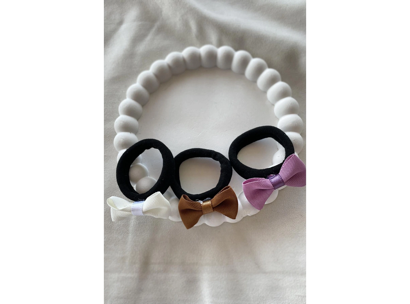 12li Karışık Renk Kurdele Figürlü Lastik Toka Set