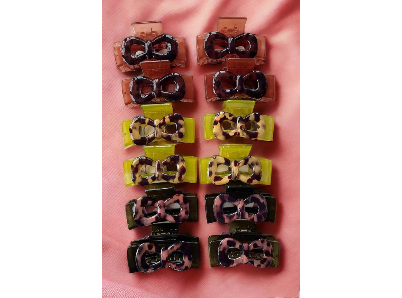 12li Karışık Renk Kurdele Figürlü Mandal Toka Set