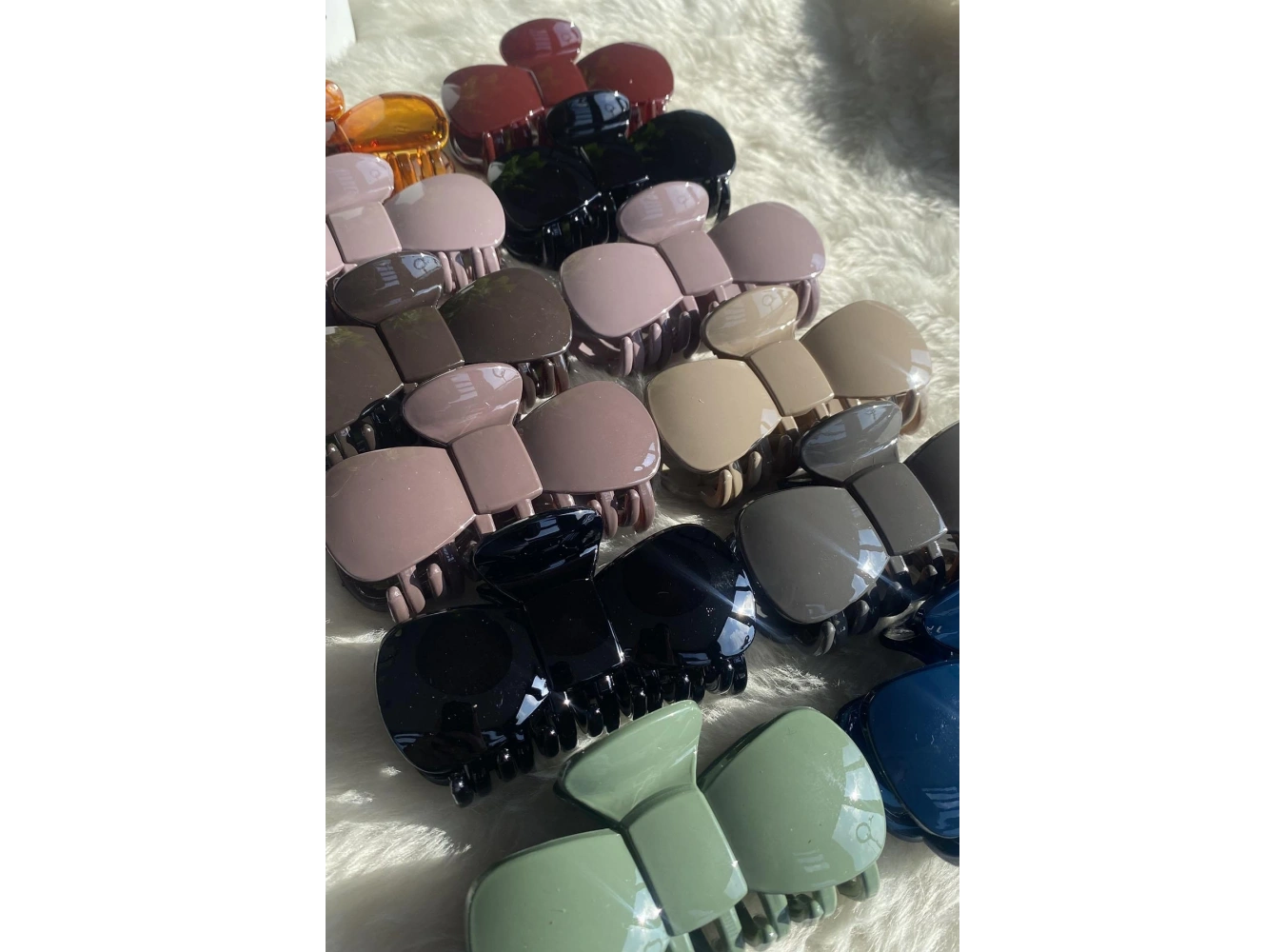 12li Karışık Renk Kurdele Figürlü Mandal Toka Set