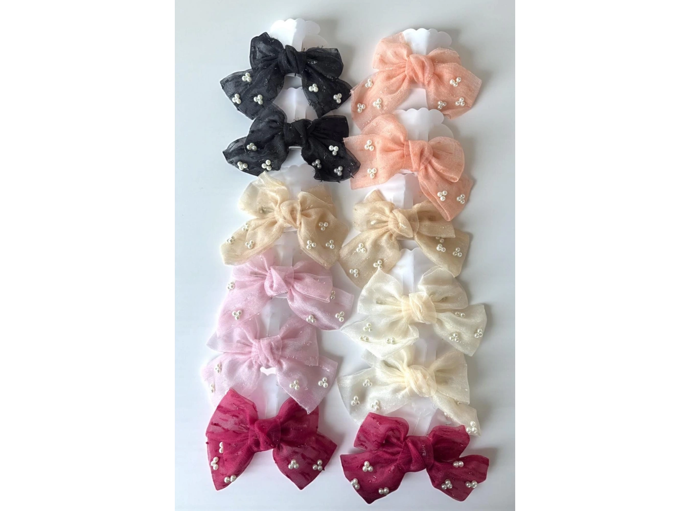 12li Karışık Renk Kurdele Figürlü Otomat Toka Set