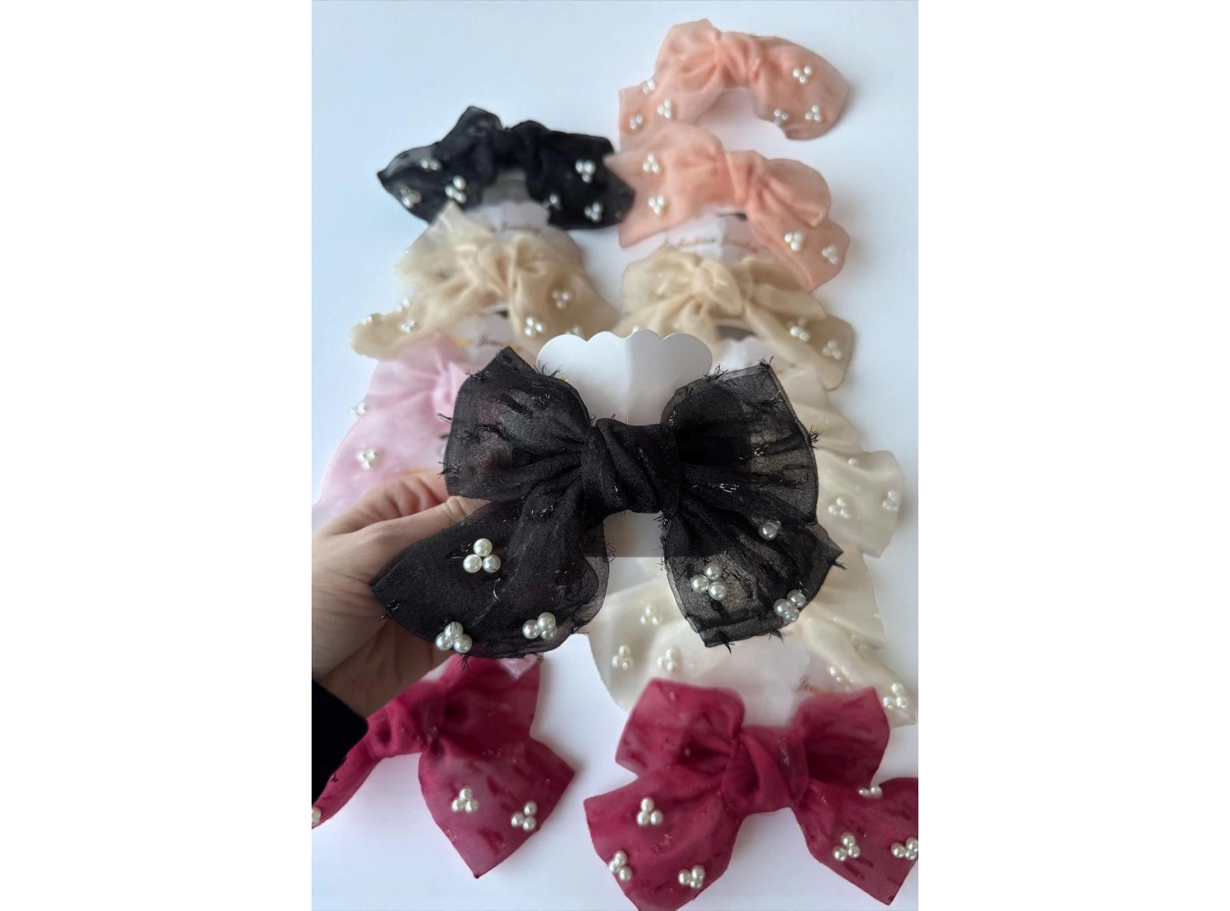 12li Karışık Renk Kurdele Figürlü Otomat Toka Set