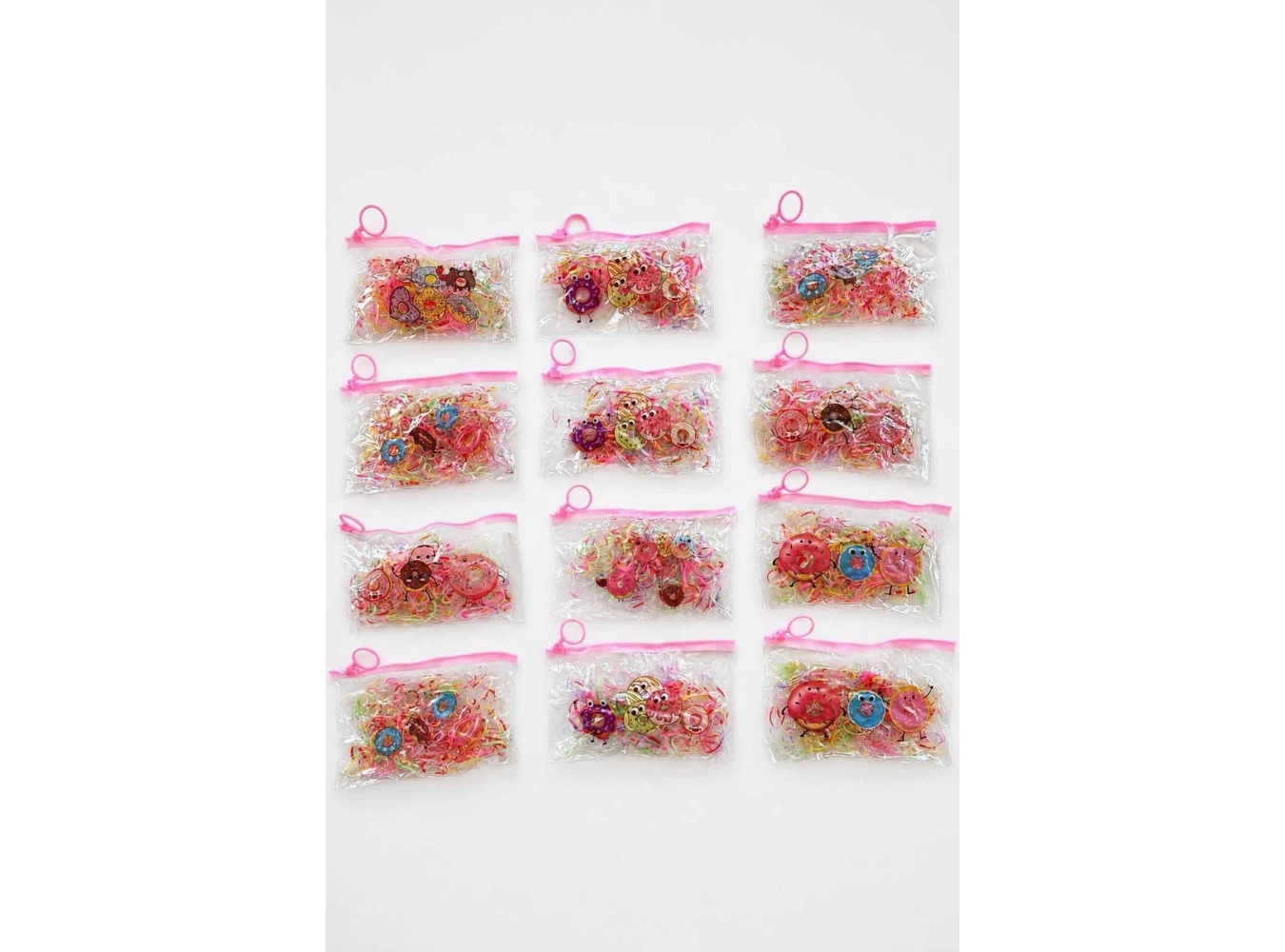 12li Karışık Renk Lastik Toka Set