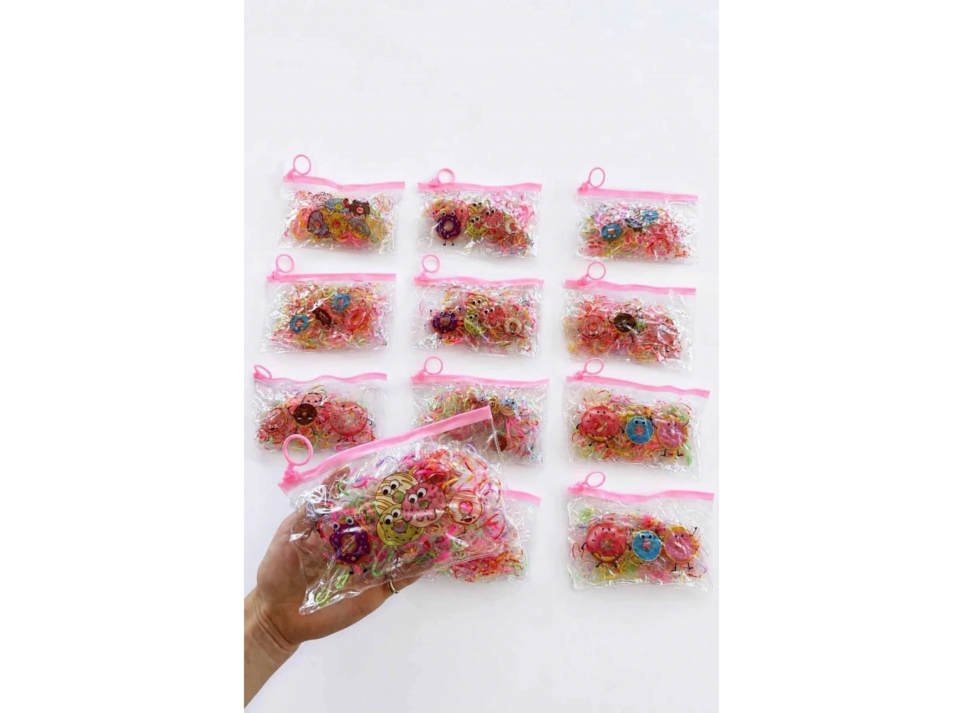 12li Karışık Renk Lastik Toka Set
