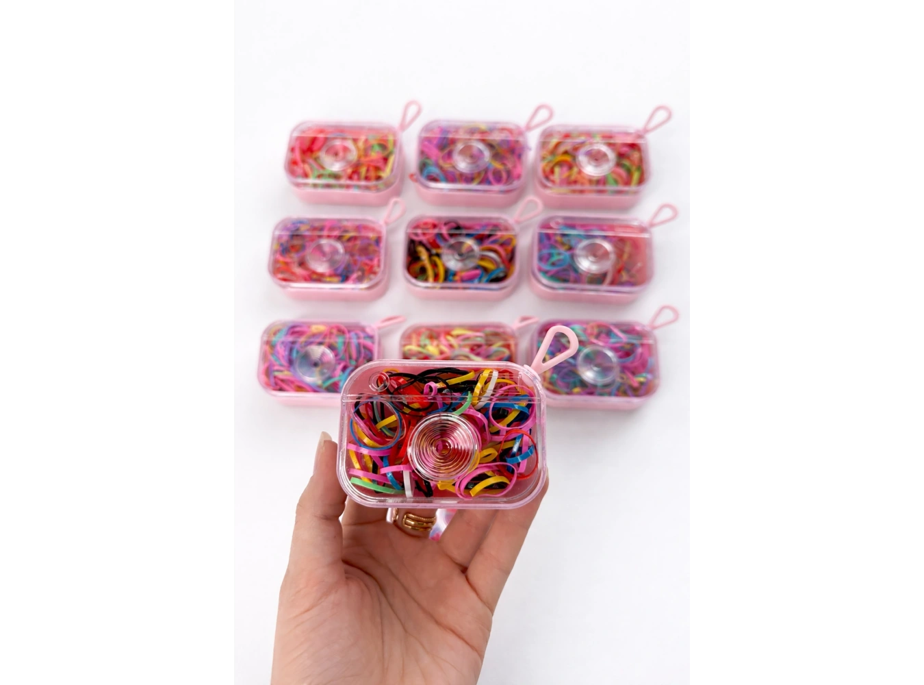 12li Karışık Renk Lastik Toka Set