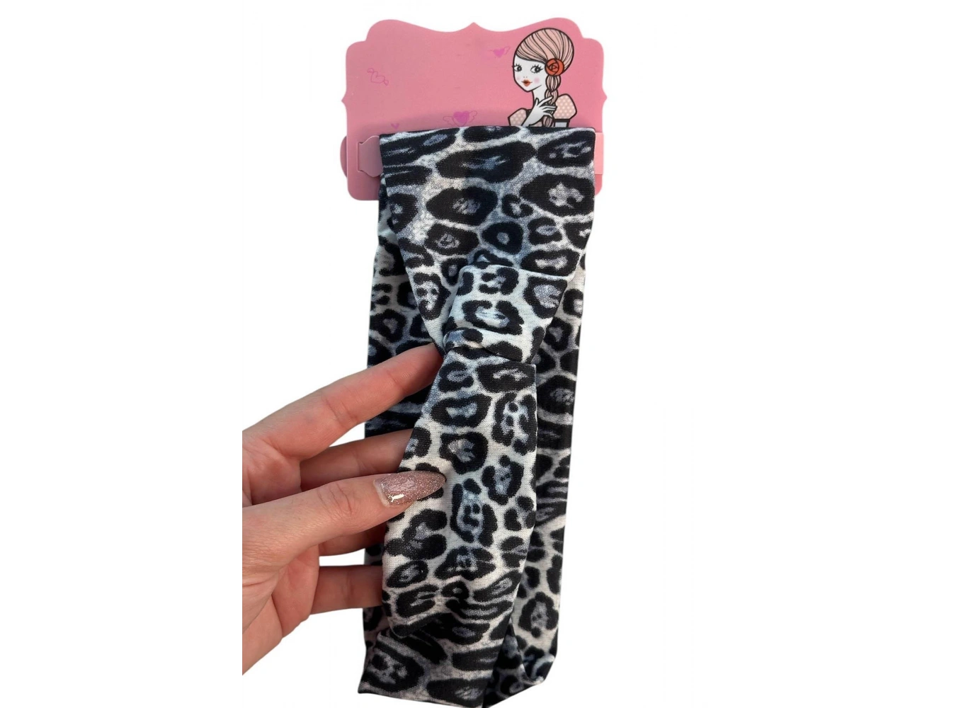 12li Karışık Renk Leopar Desenli Düğüm Detaylı Saç Bandı