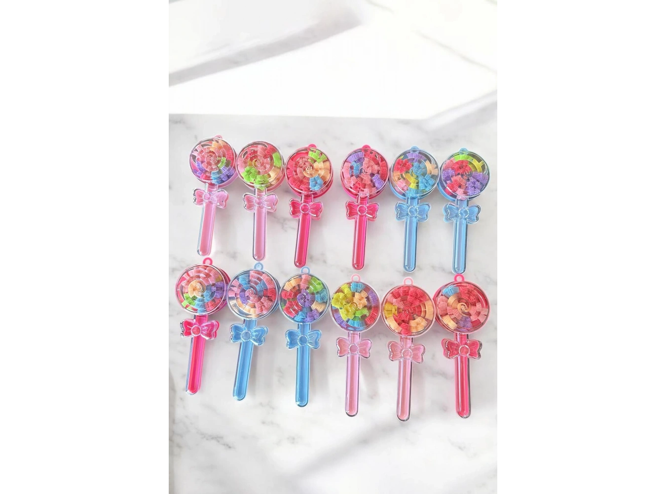 12li Karışık Renk Lolipop Figürlü Toka Set