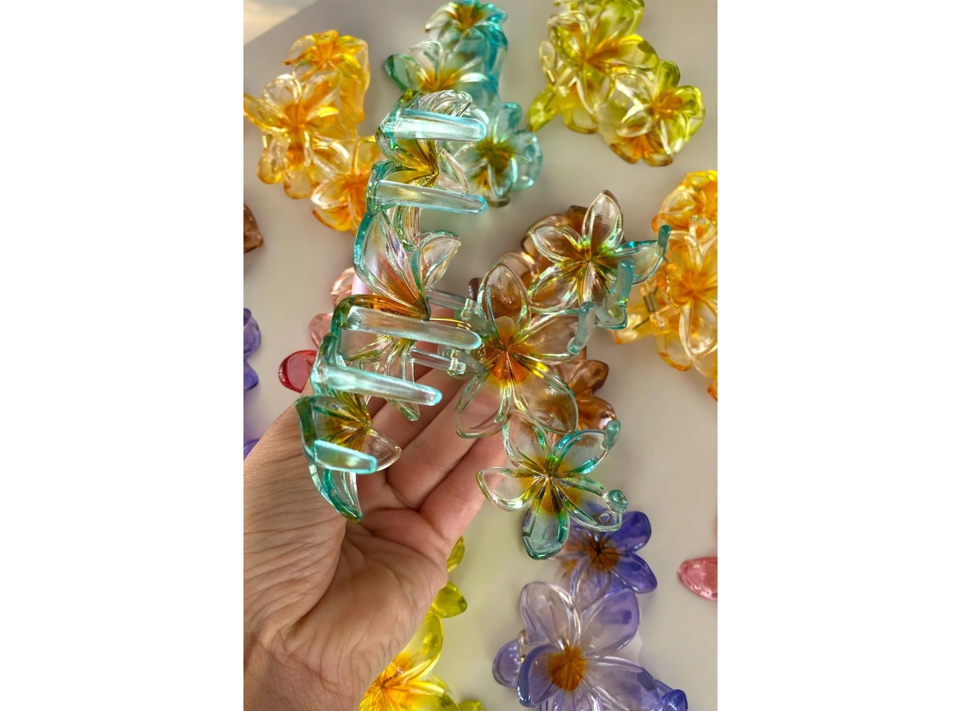 12li Karışık Renk Lotus Mandal Toka Set