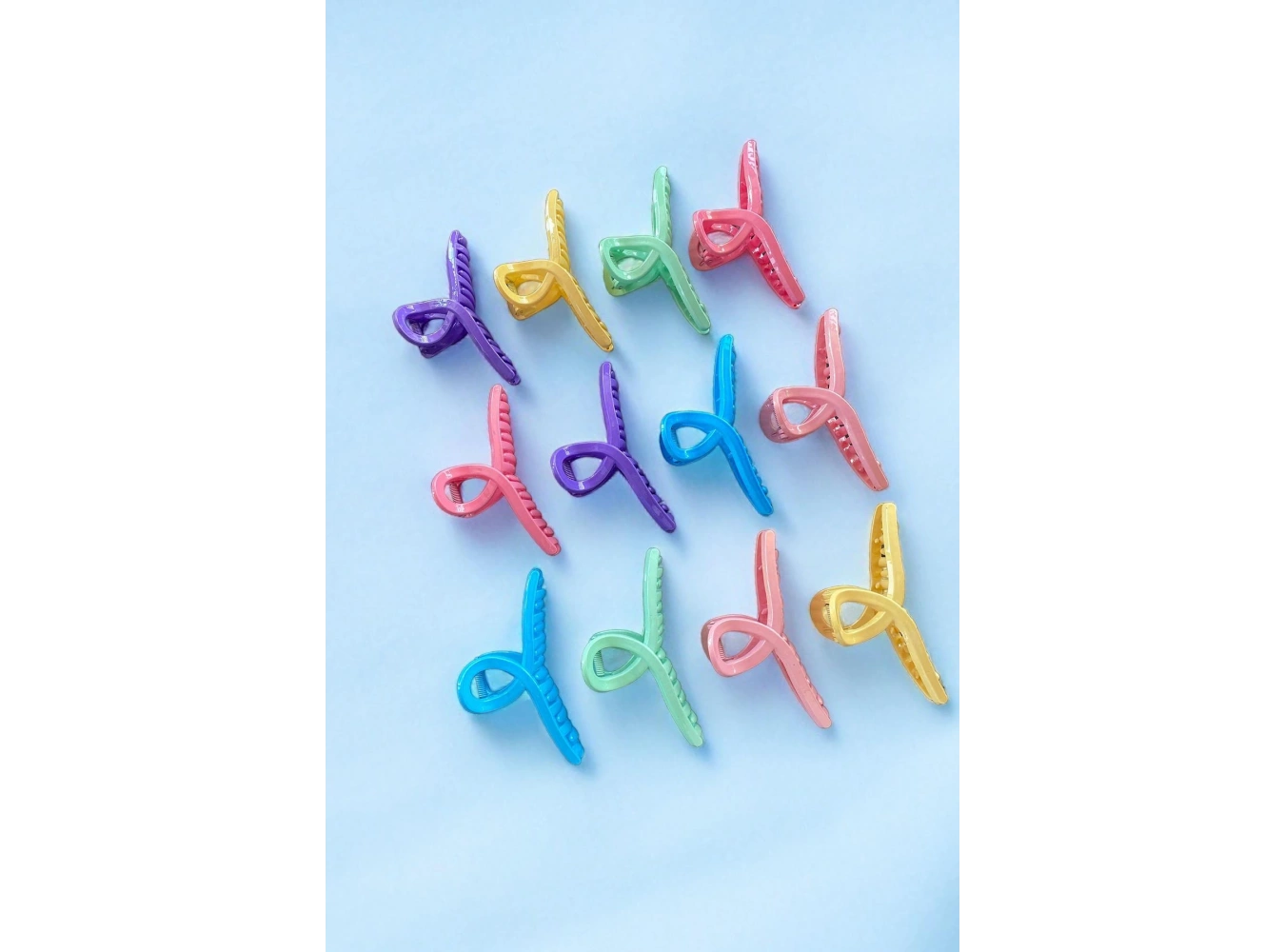 12li Karışık Renk Mandal Toka Set