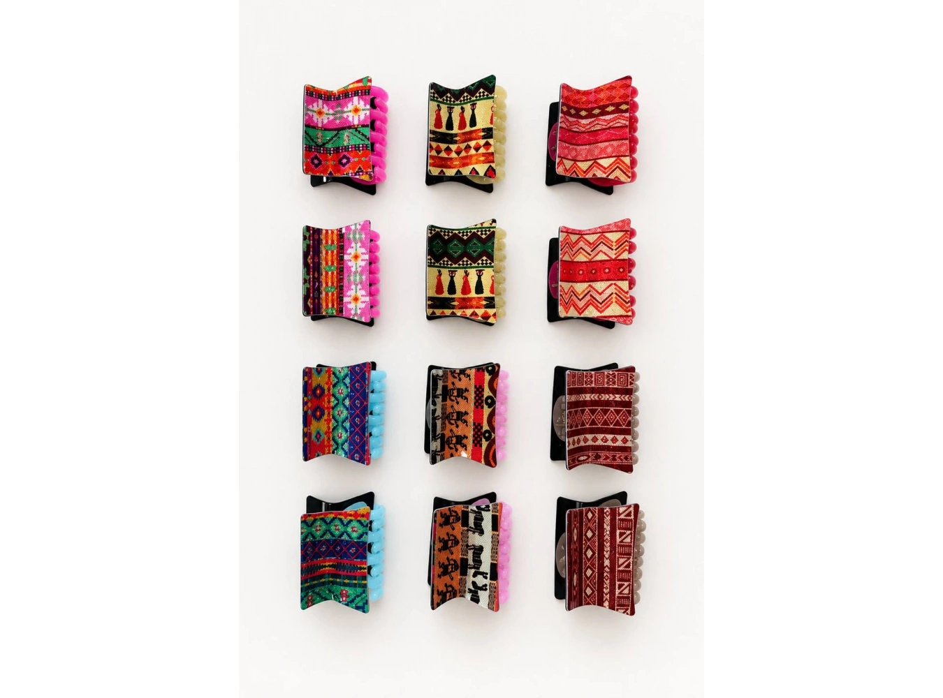 12li Karışık Renk Mandal Toka Set
