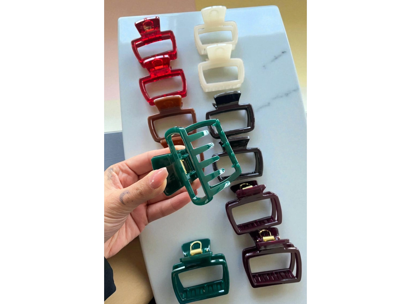 12li Karışık Renk Mandal Toka Set