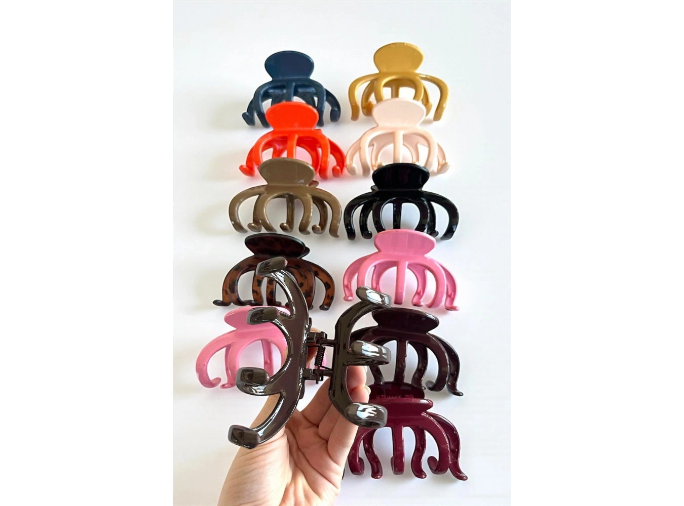 12li Karışık Renk Mandal Toka Set