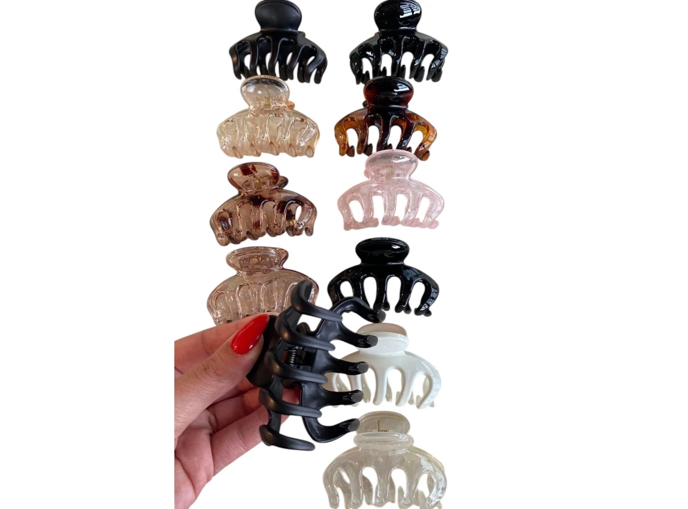 12li Karışık Renk Mandal Toka Set