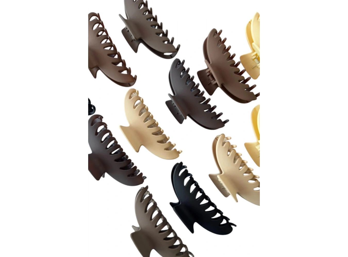 12li Karışık Renk Mat Mandal Toka Set