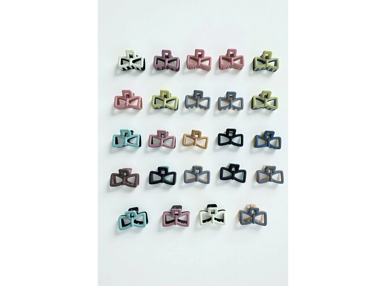 24lü Karışık Renk Mini Mandal Toka Set