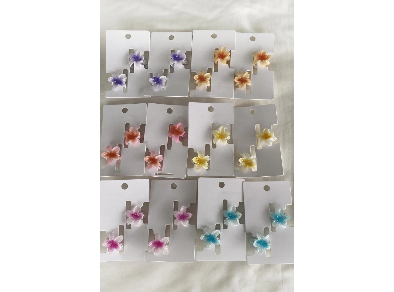 12li Karışık Renk Minik Lotus Toka Set