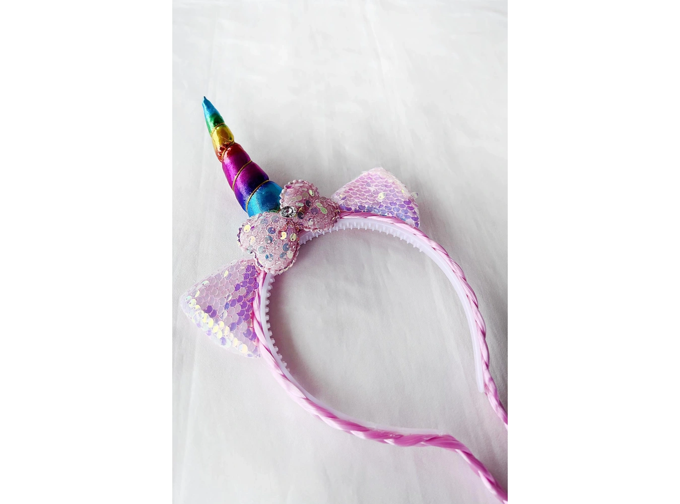 12li Karışık Renk Örgü Detaylı Unicorn Taç