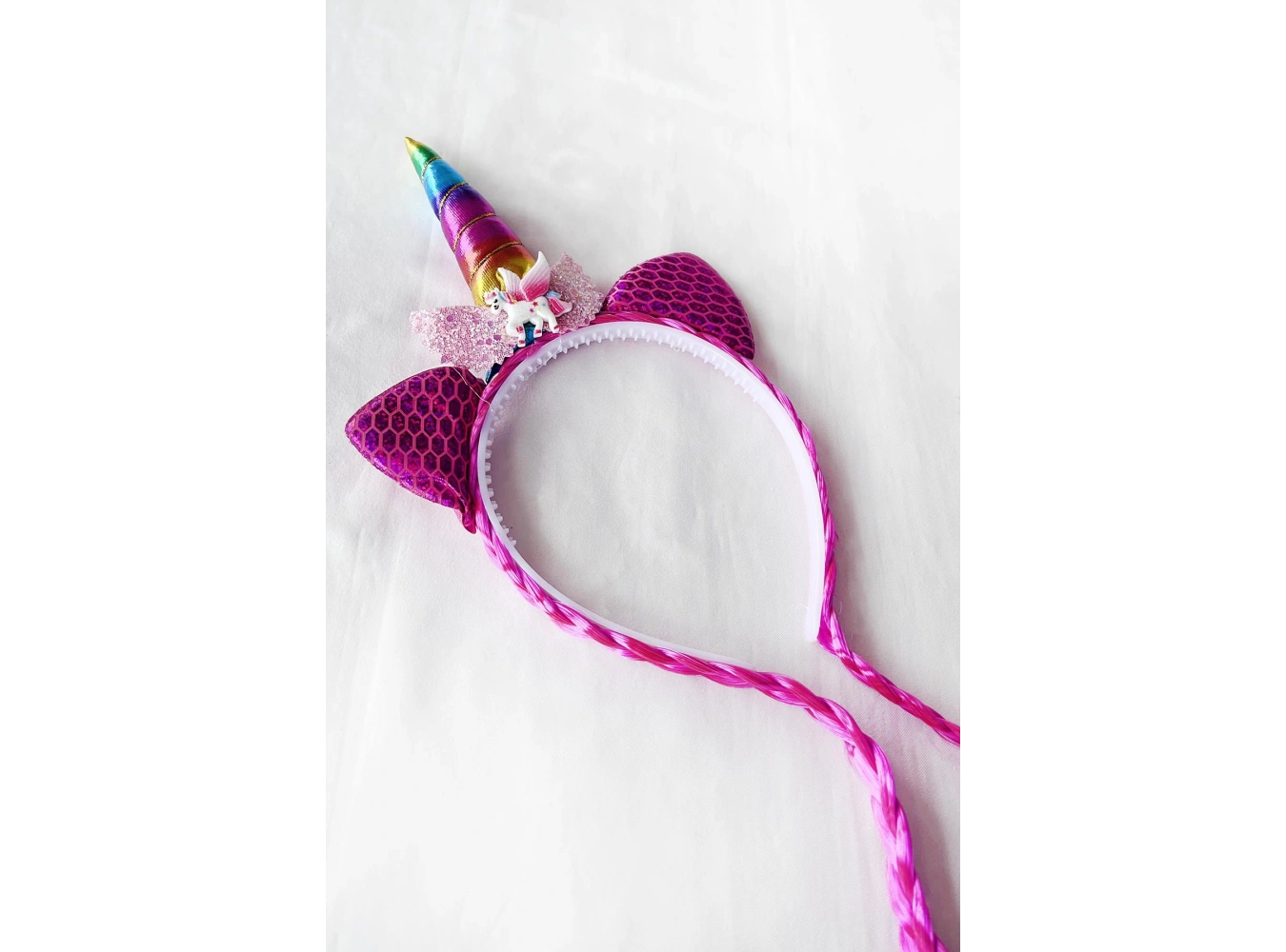 12li Karışık Renk Örgü Detaylı Unicorn Taç