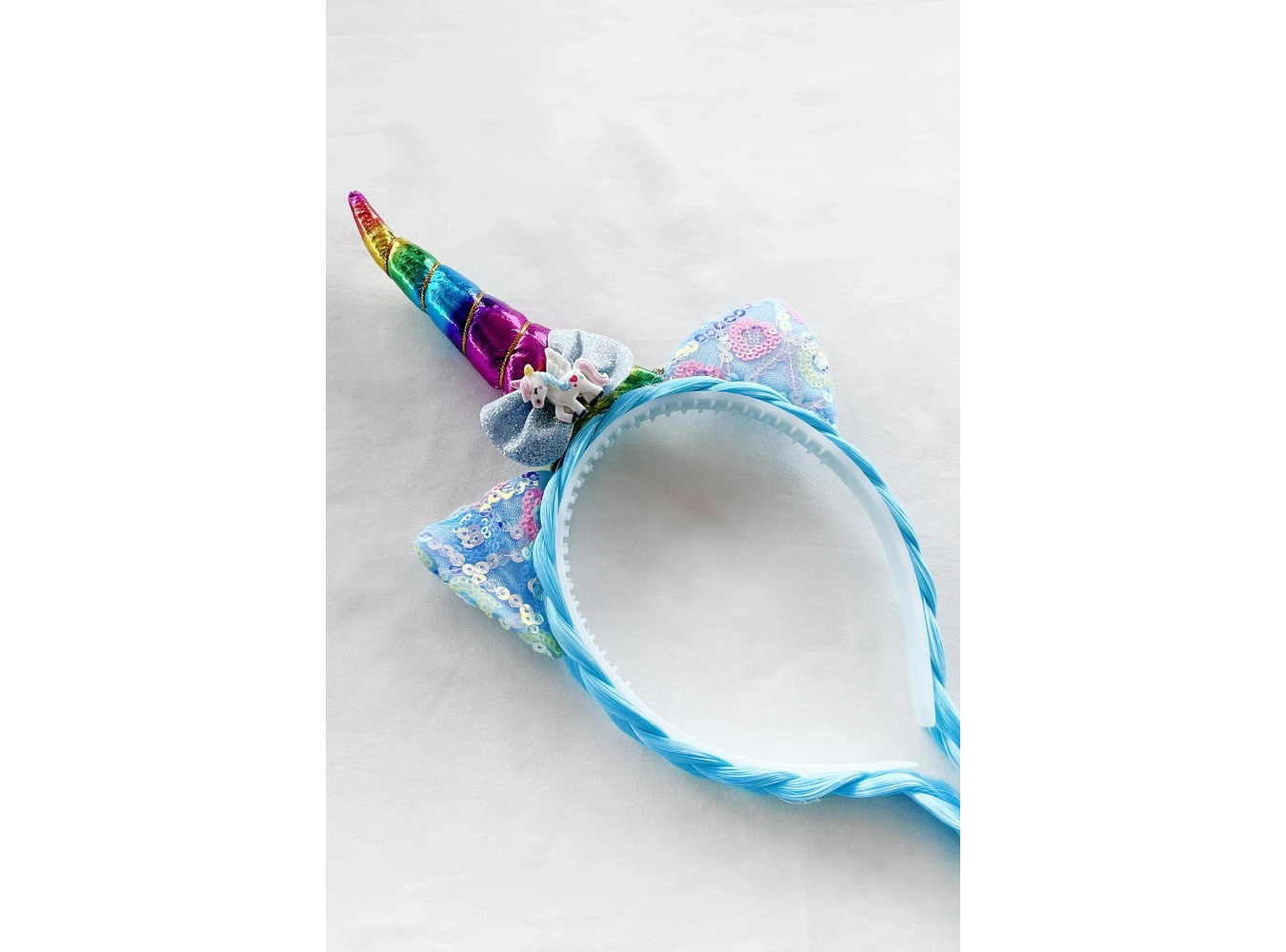 12li Karışık Renk Örgü Detaylı Unicorn Taç