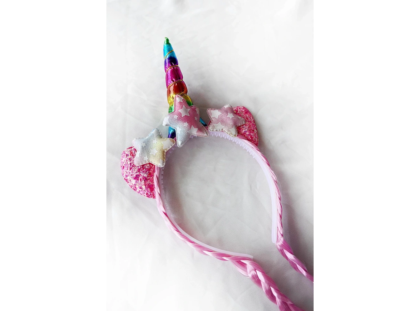 12li Karışık Renk Örgü Detaylı Unicorn Taç