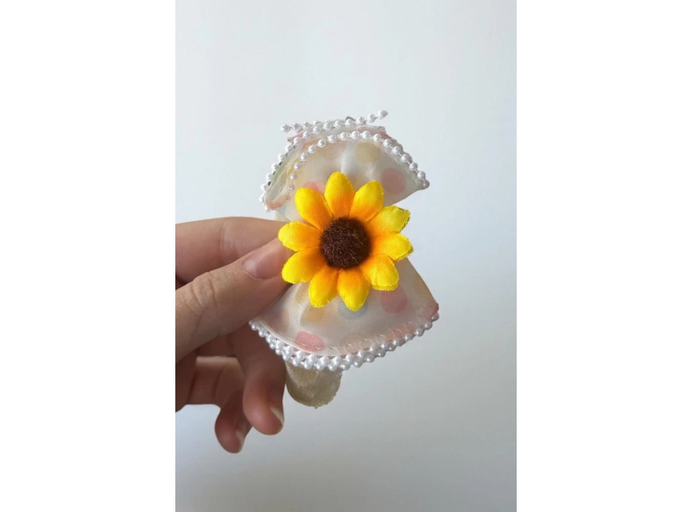 12li Karışık Renk Papatya Figürlü Lastik Toka Set