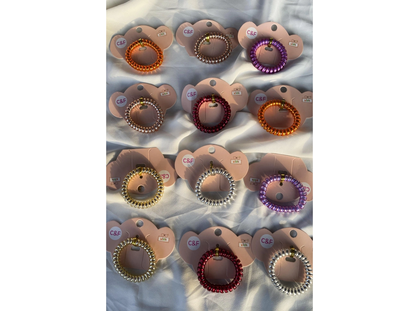 12li  Karışık Renk Parlak Helezon Toka Set