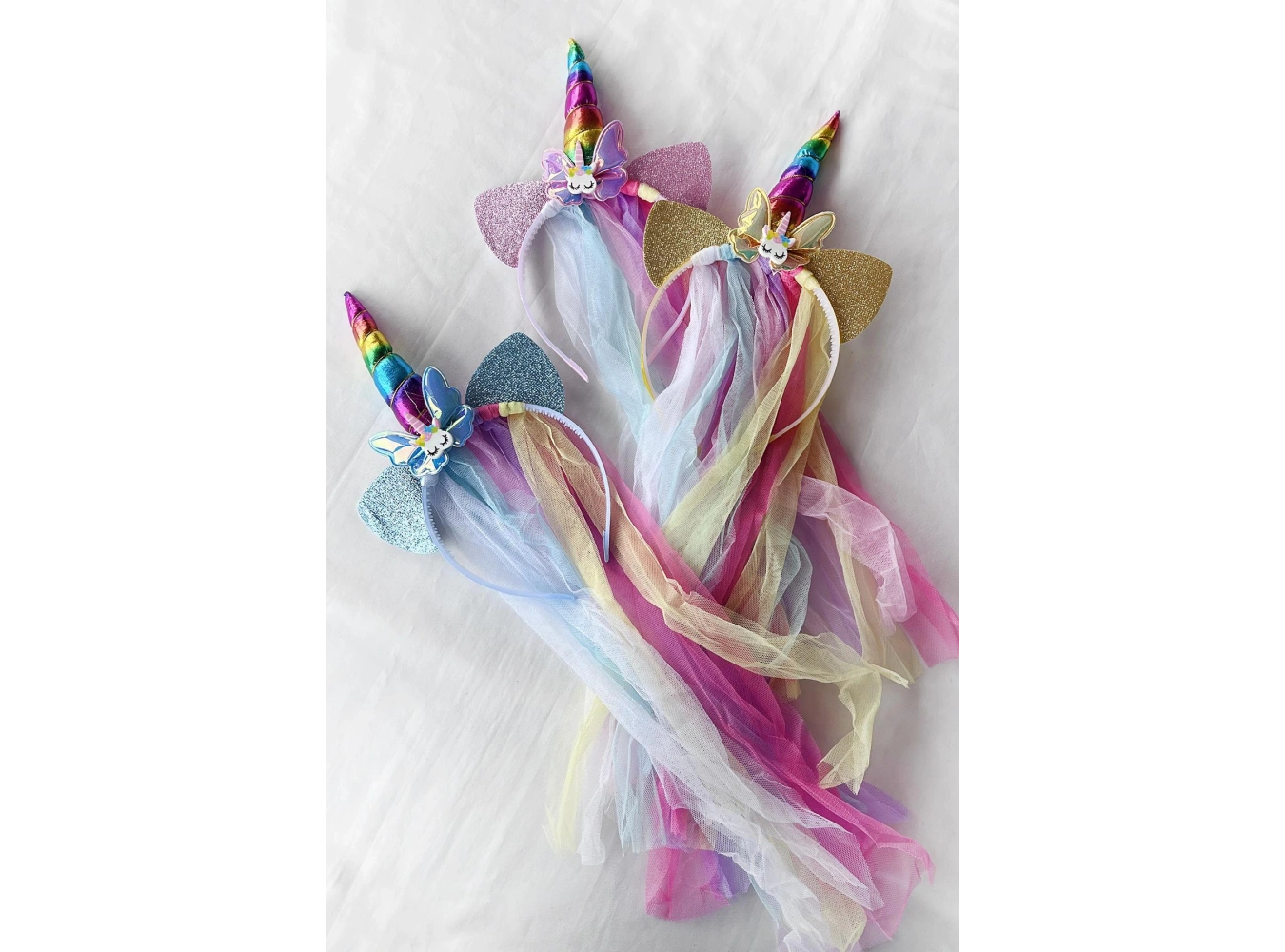 12li Karışık Renk Pelerin Detaylı Unicorn Taç