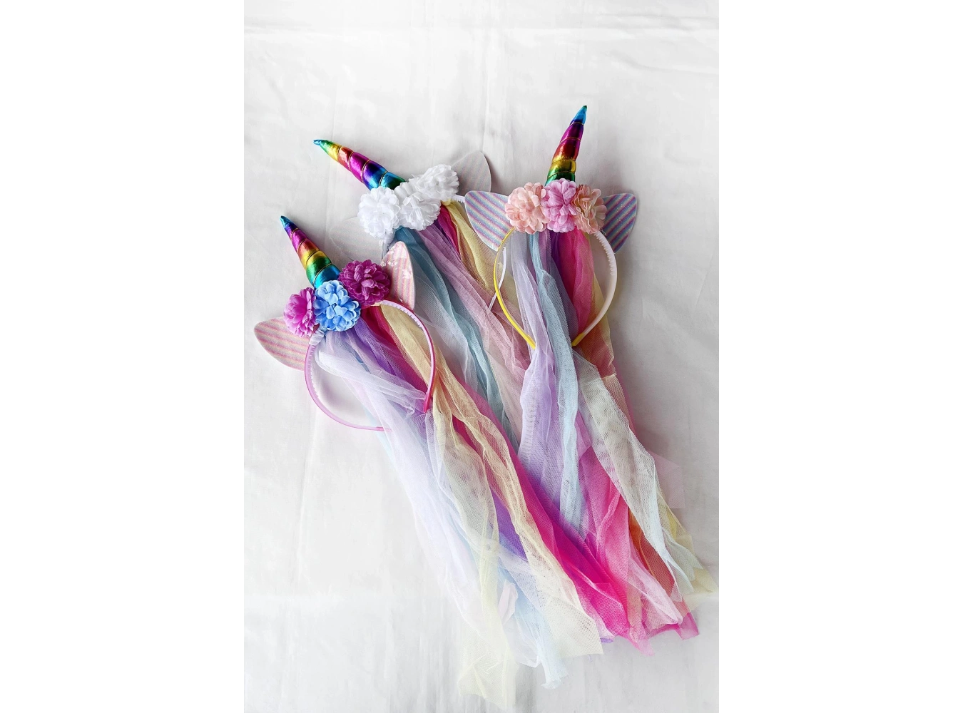 12li Karışık Renk Pelerin Detaylı Unicorn Taç