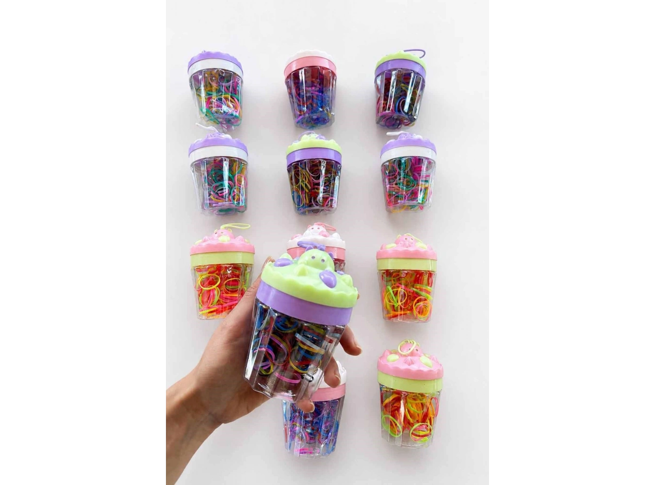 12li Karışık Renk Perma Lastik Toka Set