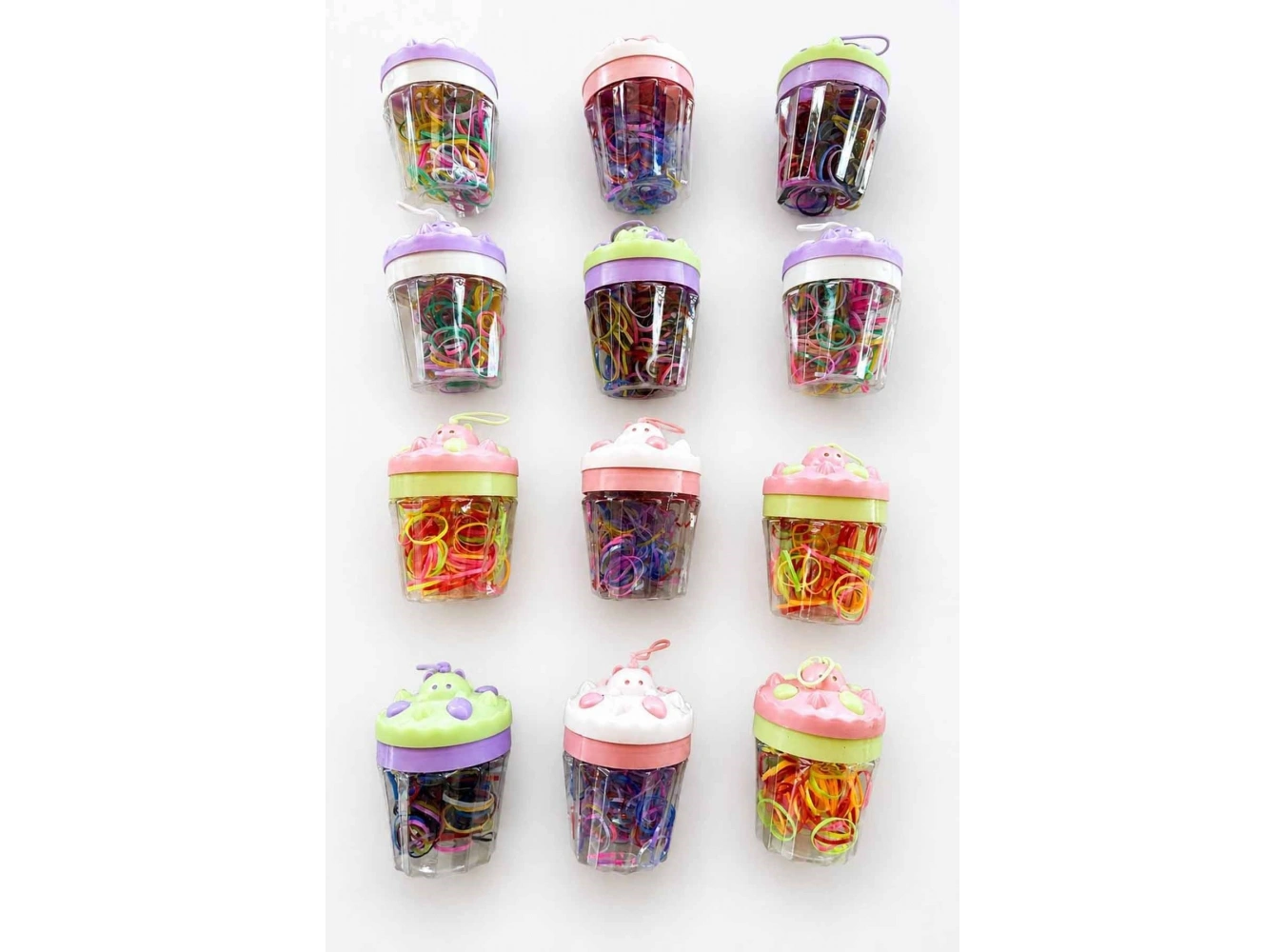 12li Karışık Renk Perma Lastik Toka Set