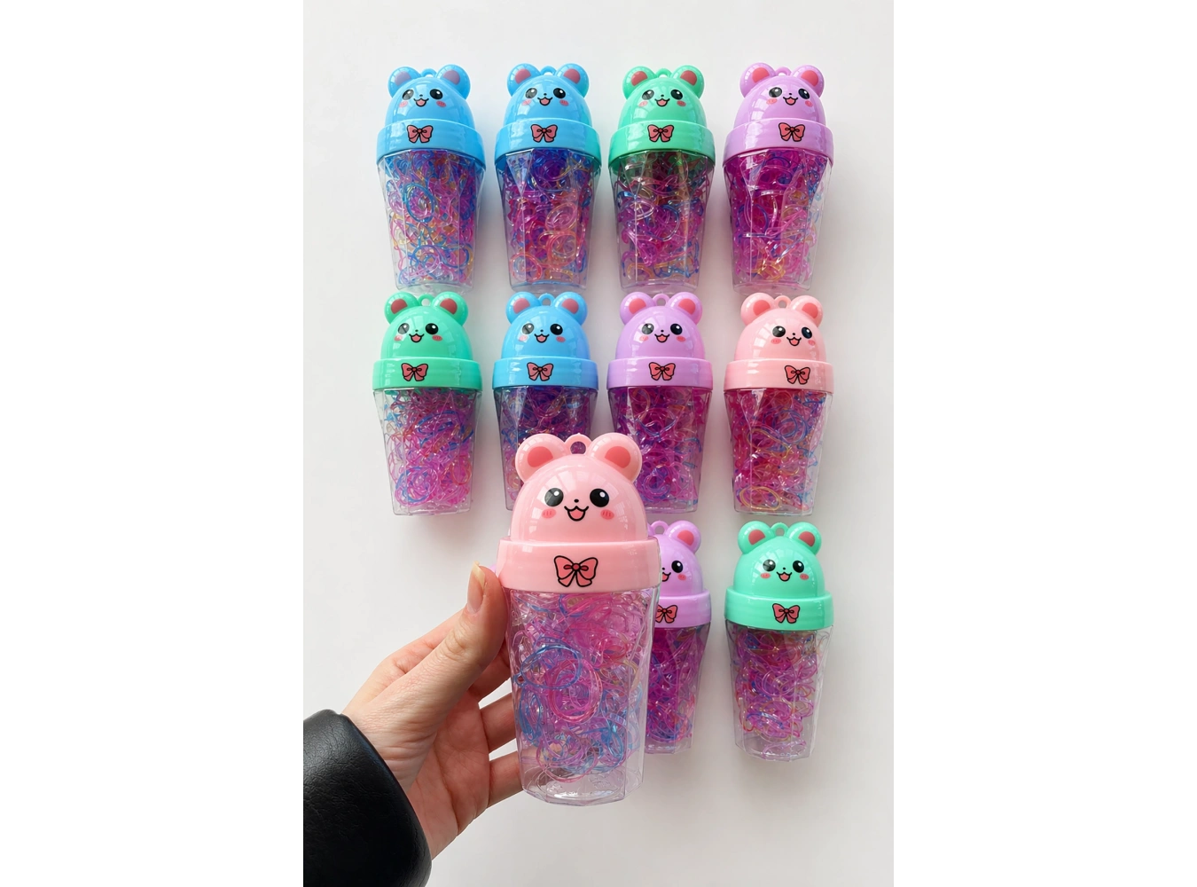 12li Karışık Renk Perma Lastik Toka Set