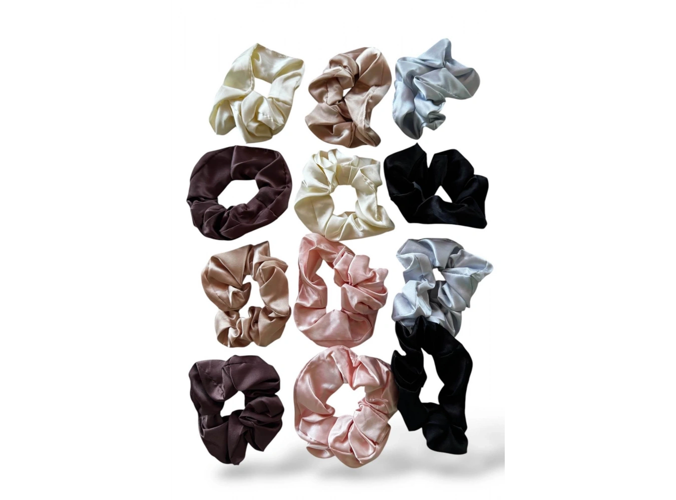 12li Karışık Renk Saten Simit Toka Set