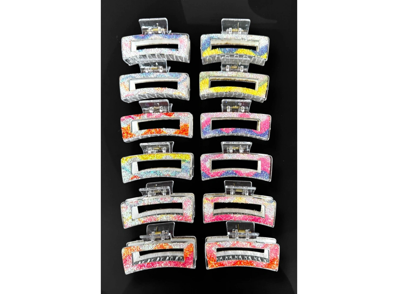 12li Karışık Renk Sim Detaylı Mandal Toka Set