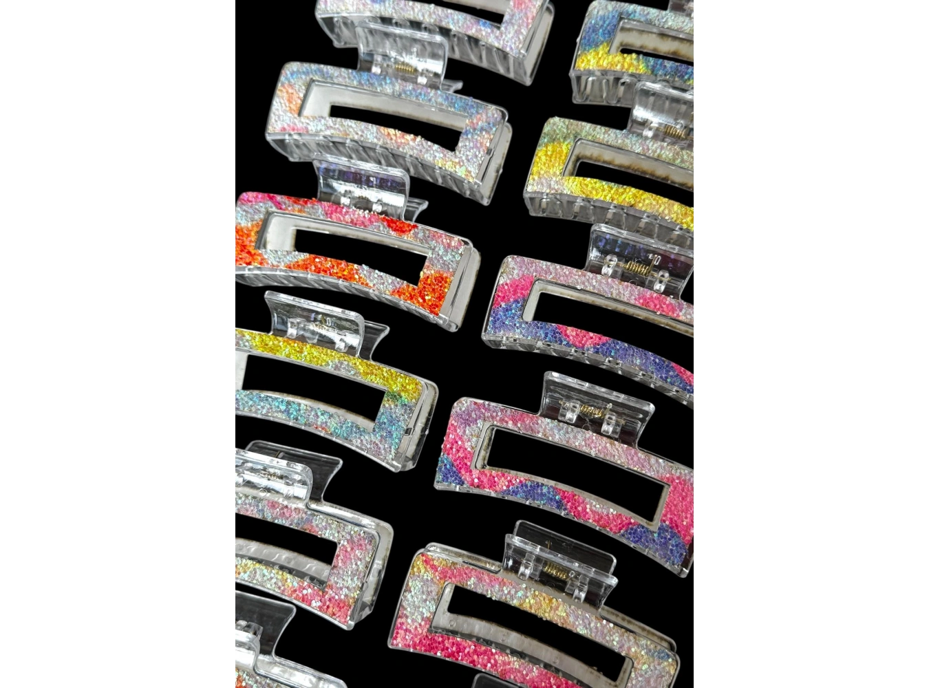 12li Karışık Renk Sim Detaylı Mandal Toka Set