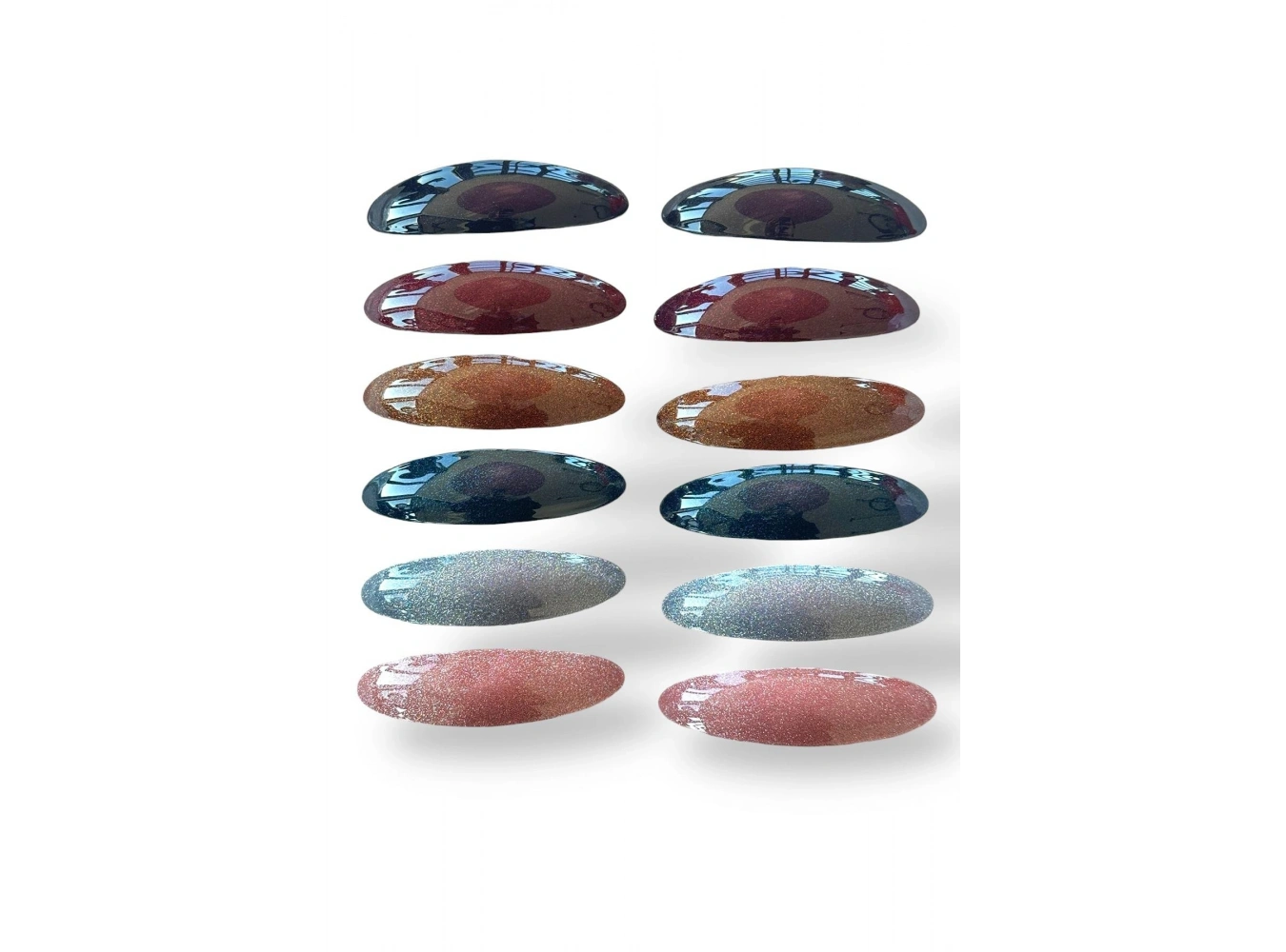 12li Karışık Renk Simli Otomat Toka Set