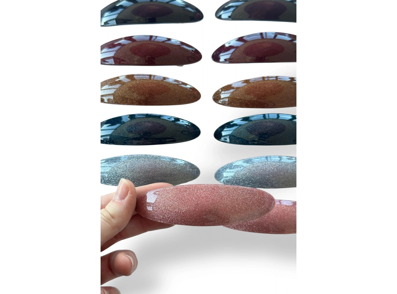 12li Karışık Renk Simli Otomat Toka Set