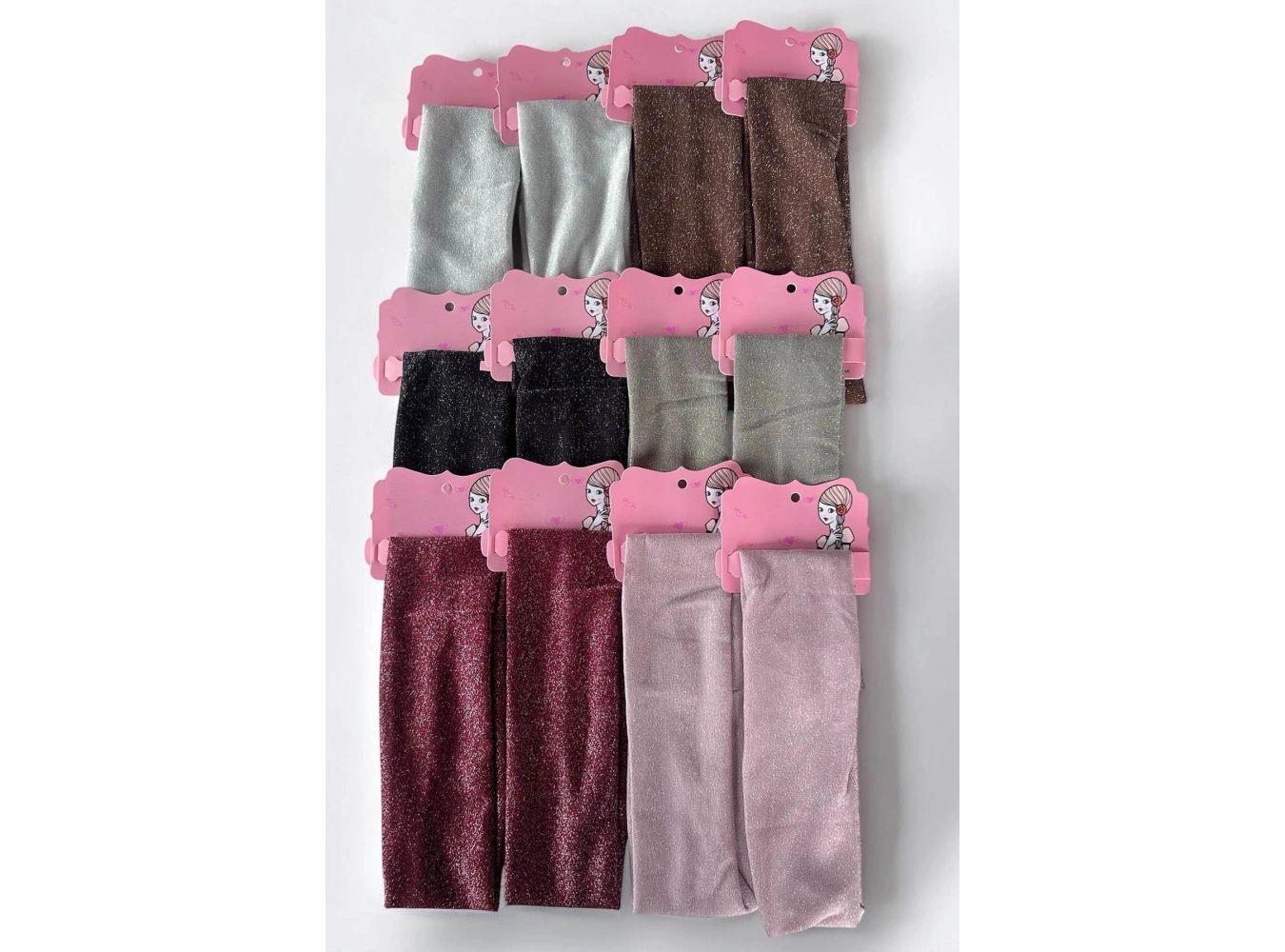 12li Karışık Renk Simli Saç Bandı Set