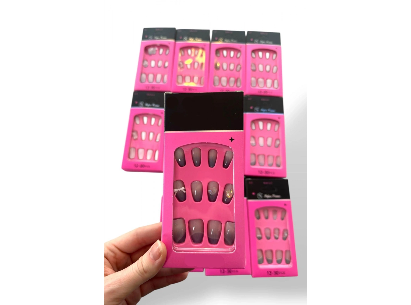 12li Karışık Renk Takma Tırnak Set