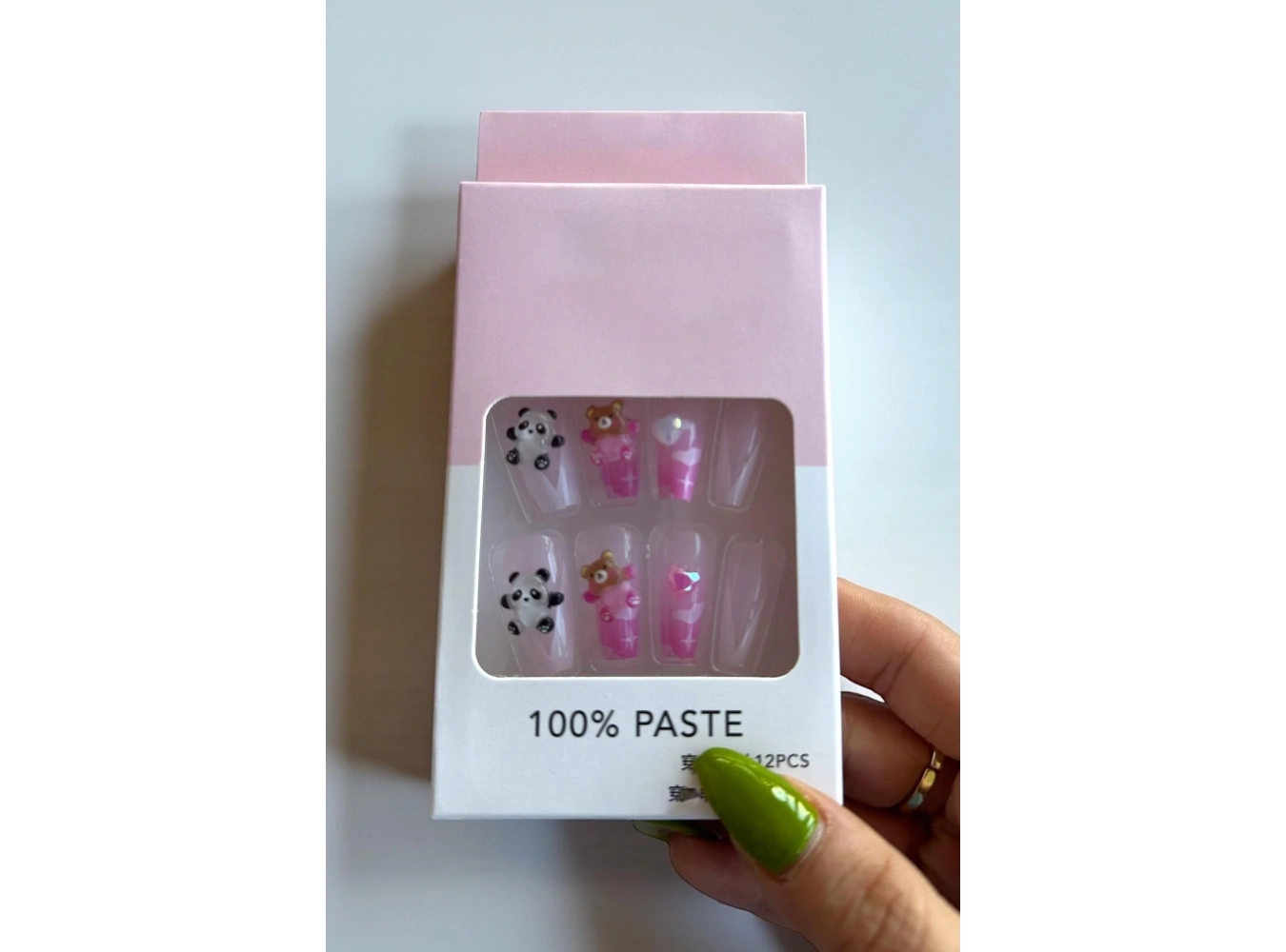 12li Karışık Renk Takma Tırnak Set