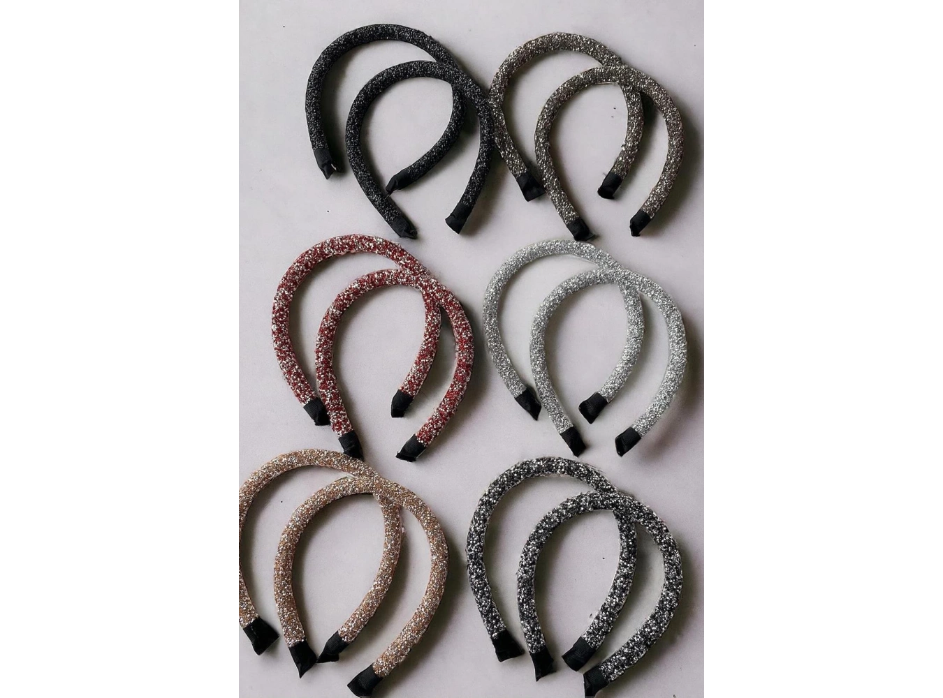 12li Karışık Renk Taşlı Taç Set