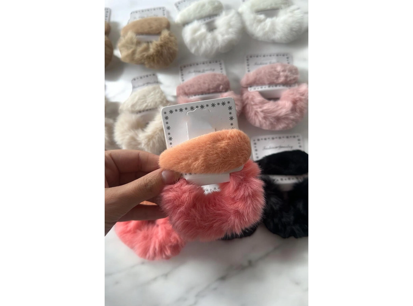 12li Karışık Renk Yan Toka Ve Simit Toka Peluş Toka Set