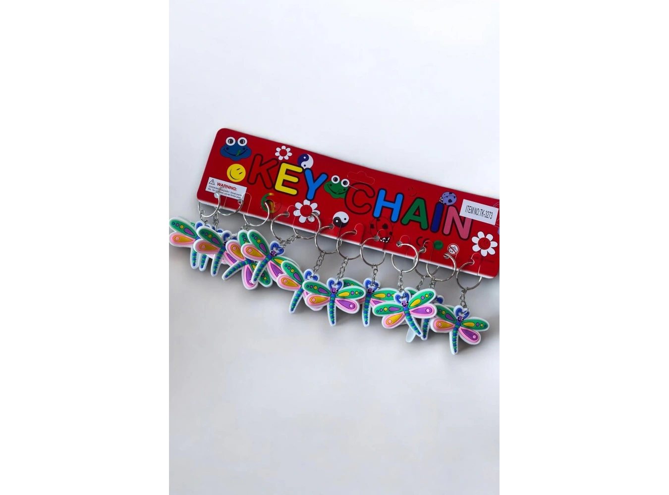 12li Karışık Renk Yusufçuk Figürlü Anahtarlık Set
